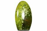 Polished Free-Standing Green Pistachio Opal - Madagascar #361563-1